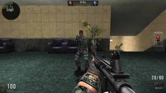 Damage numbers rising over a soldier you hit: an option of your own