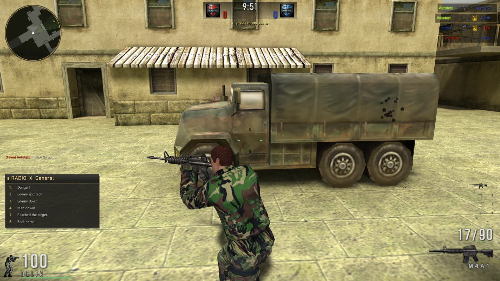 Desert Camp in third person, which a room may allow: running past the truck