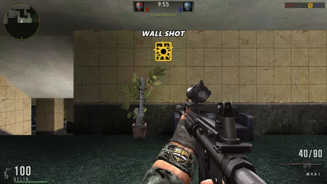 Wall Shot: our own mark, for a kill through a wall