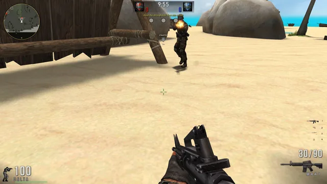 Pirate Mode on the Pirate Ship: pirates and marines fight over three strongholds on the beach