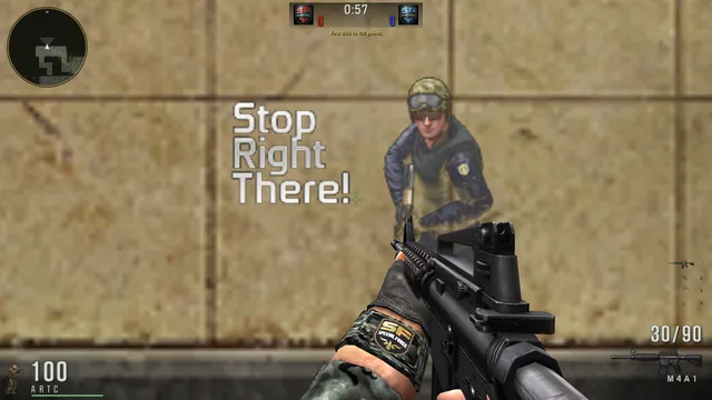 A spray on the wall: one a life, with the T key